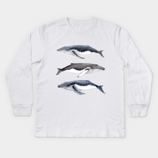 Humpback whales Kids Long Sleeve T-Shirt